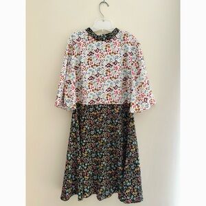 ASOS Floral Print Dress - White and Black